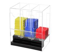 Card Dispenser - 3 Slots Acrylic Storage Organizer | Clear Acrylic with Stable Design, Easy Access Stand for Playing Cards, Practical Display for Home Sports