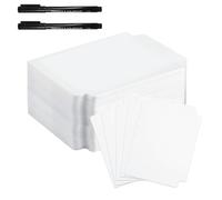 Card Dividers, 95 x 70 mm Card Dividers, Pack of 100 Plastic Card Dividers, Card Sorting Tabs, Frosted Card Separator Dividers for Games Sports, Folders, White