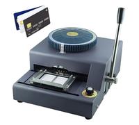 Card Embosser Stamping Machine with 68 Characters, 2 Gears Adjustable Spacing, Clear Lettering, 1-11 Lines Coding for Gift Cards and Credit Cards