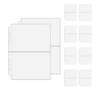 Card Folder, 10 Transparent Sheets for A5 and A6 Folders - Photo Book Cards Display Folder - For Photos Tickets Adult Collectors Office School Collection and Organisation