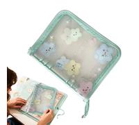 Card Folder, A5 Scrapbook with Star Pattern, Storage Bag, with 20 Interchangeable 4-Way Pages, Waterproof Scrapbook Folder, for Students, Anime Fans, Families and Friends