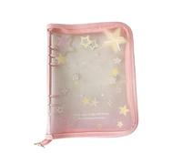 Card Folder, A5 Scrapbook with Star Pattern, Storage Bag, with 20 Replaceable 4-Compartment Pages, Star Print, Photo Folder, for Adults, Students, Anime Lovers, Fans, Family and Friends