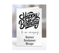 Card for Business Development Manager, Happy Birthday Gifts for Men or Women, Him, Her, Presents for Christmas, Appreciation, To an amazing, A5-167a_35