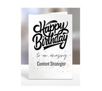 Card for Content Strategist, Happy Birthday Gifts for Men or Women, Him, Her, Presents for Christmas, Appreciation, To an amazing, A5-167a_74