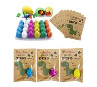 Card For Kids Dinosaur Hatching, 20Pcs Dinosaur Eggs Hatching Eggs with Cards & Bags, Dinosaur Growing In Water, Dragon for Kids Boys Girls Easter Party Favor