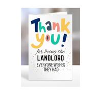 Card for Landlord, Birthday Gifts for Men or Women, Him, Her, Presents for Christmas, Thank You for Being The Landlord everyone wishes they had, Appreciation, A5-90_122