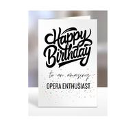 Card for opera enthusiast, Happy Birthday Gifts for Men or Women, Him, Her, Presents for Christmas, Appreciation, To an amazing, A5-169_135