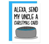 Card for Uncle, Alexa Christmas Card, Card from Nephew, Nerd Card, Funny Christmas Card, From Niece, Card for Geek