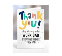 Card for Work Dad, Birthday Gifts for Men or Women, Him, Her, Presents for Christmas, Thank You for Being The Work Dad everyone wishes they had, Appreciation, A5-90_205