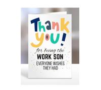 Card for Work Son, Birthday Gifts for Men or Women, Him, Her, Presents for Christmas, Thank You for Being The Work Son everyone wishes they had, Appreciation, A5-90_209