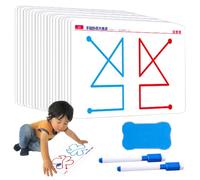 Card Game Brain Training, Training Card for Developing the Left and Right Brain Hemisphere, Promotes Fine Motor Skills and Double-Sided Brain Development Card, 21 x 14 cm, for Parents, Children