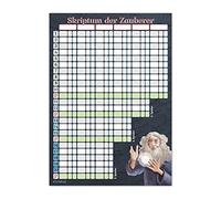 Card Game Pad DIN A5 - Script the Wizard - Modern Pad with Updates, Easy to Read and Clearly Designed, Also Suitable for Seniors and Children, Large Play Pad with 50 Sheets (1x)