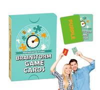 Card Games - Brainstorm Fun Drinking Games,50-Piece Travel Toys Deck Card Set | for Kids Adults Classroom Home Office Travel Cafe Camping Holiday Party Birthday