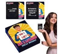 Card Games for Adults - Discover The Lie Card Game | Fun Deck for Business Friends Family Gatherings Parties Birthdays Celebrations