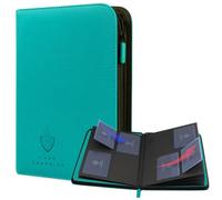 Card Guardian - Premium 4 Pocket Binder for 160 Cards (Teal) | Zipper Closure and Side Loaded Pockets | Compatible with Trading & Sports Cards including Magic the Gathering, Yugioh