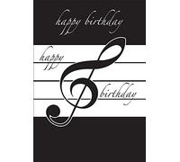 Card Happy Birthday Black: Greetings Card