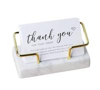 Card Holder - 1.97x4.33x2.17 in Card Stand | Iron Marble Wear Resistant Caard Holder Stand for Desktop Office Front Desk, Work, Exhibitions, Conferences Table Top Capacity