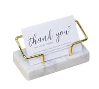 Card Holder - Business Card Organizer | Business Card Display | Marble and Iron Stand with Anti-Tip Design, Perfect for Desks, Offices, and Receptions