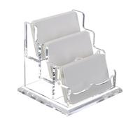 Card Holder, Card Stands, Crystal Clarity Space Saver Durable Material Offices Sleek Ready Scratch Resistant, Display Stand for Reception Areas Home Exhibition Meeting Spaces