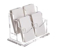 Card Holder, Card Stands, Crystal Clarity Space Saver Durable Material Offices Sleek Ready Scratch Resistant, Display Stand for Reception Areas Home Exhibition Meeting Spaces