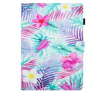 Card Holder Case for Lenovo Tab M10 3rd Gen 10.1 inch 2022, Slim Folding Stand Cover with Auto Wake/Sleep Shockproof Shell for Lenovo M10 3rd Gen Tablet 2022 (TB-328F/TB-328X) Pink Flower