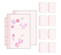Card Holder Folder, A5 A6 Waterproof Case, 10 Sheet Clear Storage, Collection with Sturdy Pockets, Viewing Album Case, Reliable Folder for Photo Cards, Tickets, Photos, Children and