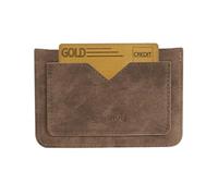 Card Holder For Men - Slim Matte PU Leather Wallet, Credit Card Holder | Minimalist Foldable Card Organizer, Compact Card Wallet For Men, Card Case For Women P, Brown, Se référer au descriptif, Refer