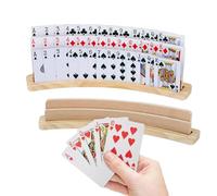 Card Holder for Playing Cards - Smooth and Durable Hands Free Card Holder Plastic Folding Curved Hands Free | Game Accessories for Canasta, Poker, Pinochle