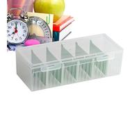 Card Holder -Index Card Storage Box 23.5x9.5x6.8cm | Storage Box,Large Capacity Desktop Organizer, ABS Note Case With Dividers For Business Cards, Recipes, Office Home Kitchen Classroom Bedroom Apart