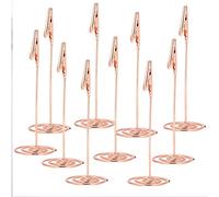 Card Holder Memo Clip, 10pcs Carbon Steel Desktop Name Card Holder with Electroplated Finish - Durable Photo & Note Clip for Office, Weddings, Home Decoration