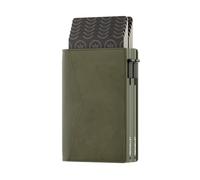 Card Holder ProWallet Double - 14 Cards & Bills - Magnetic Closure - RFID Security - Stylish Wallet - Men & Women, olive green, 8cm, 10cm, 1cm, Minimalist