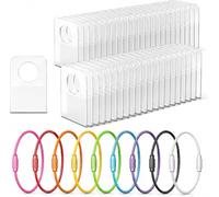 Card Holder Set with 10 Rings and 200 Labels for Mini Cards | Durable Travel Organiser for Sorting and Storing Card Collections, Suitable for Use at Home, in the Car and During Trips