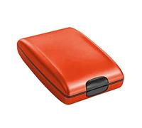 Card Holder Wallet Multi-Functional Blocking Money Bag Short Inside Anti-Theft Business Card Purse for Men Women Orange
