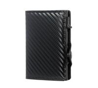 Card Holder Wallet Pop Up Credit Card Wallet RFID Blocking Credit Card Holder Leather Credit Card Wallet For Man Minimalist Card Wallet Auto Pop Up Card Holder Small Wallet For Men(Carbon Fiber)
