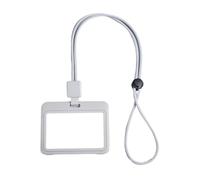 Card Holder with Lanyard Holding 2 Cards Identity Badge Holder with Retractable Reel Double Side Sleeve Employee Name