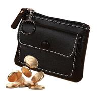 card holder women card wallet women front slim wallet pu coin with pococcasion one he - zipper card holder - solid color wallet for women, Black, Se référer au descriptif, Refer to description