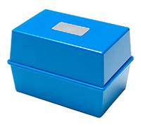 Deflecto Index Card Box Value Size 6 x 4 CP011YTBLU 250 cards 15.2 x 11.4 x 11.2 cm Blue