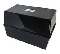 Card Index System 250 Cards Black 20.3 x 13.7 x 12.7 cm