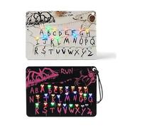 Card Light Pendant, Carry The Upside Down with You Run Glowing Warning Keychain Paralle (Mix 2PC)