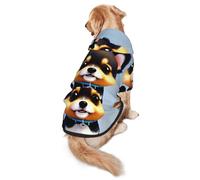 Card Love Fancy Puppy 2XL Dog Hoodie Warm and lightweight suitable for pets to wear in autumn and winter