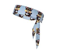 Card Love Fancy Puppy Tennis Headband, adiustable Sweatband, Perfect for Fitness, Basketball and Running.