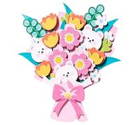 Card Making Kit, Flower Making Kit, Creative DIY Craft Project for Classroom Activities, Family Craft Bonding and Educational Handicraft Practice, Complete Gratitude Bouquet Bear Card Making Kits