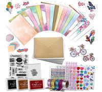 Card Making Kits For Adults And Kids- 24 Blank Greeting Cards And Envelopes With Supplies And Stamp Set- Giftable DIY Greeting Card Set- Happy Birthday Holiday Baby Shower Congratulations Thank You