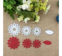 Card Making Stencils,4Pcs 4.8x4.8cm Metal Flowers Scrapbooking Leaf Flower Metal Cutting Dies for Scrapbooking Album Embossing Paper Cards Decorative Crafts