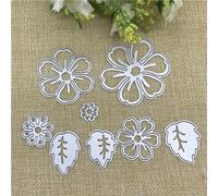 Card Making Stencils,8Pcs 6x5.8cm Flower Metal Cutting Dies Mold Christmas Flower Leaves Scrapbook Paper Craft