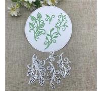 Card Making Stencils,9.1x11.2cm Leaf Decoration Metal Cutting Dies Mold Round Hole Label Tag Scrapbook Paper Craft