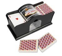 Card Manual, Poker and Dealing Machine, 2 Decks of Card Holder Easy Hand Cranked System for Blackjack Poker Texas
