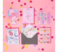 CARD 'N' MIX Birthday Girl Assortment 6 Card Potluck Pick Cards for Birthdays CNMIX012
