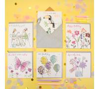 CARD 'N' MIX Sparkle Dust Assortment 6 Card Potluck Pick Cards for Birthdays CNMIX003