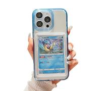 Card/Photo Display Phone Case for iPhone 15 Pro | TCG/Picture Display Top Loaders & Sleeves | Compatible Pokemon Cards, Sports, One Piece, Magic (Icy Blue, iPhone 15 Pro)
